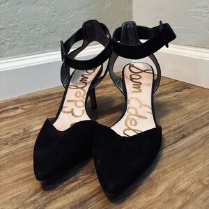 Sam Edelman Black Ankle Strap Heels